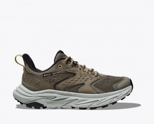 Kids' HOKA Anacapa 2 Low GTX Hiking Shoes Olive | HRTDS-2306