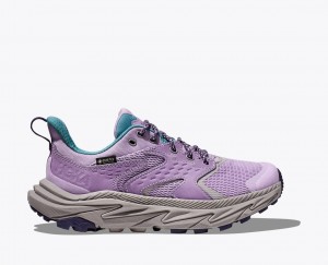 Kids' HOKA Anacapa 2 Low GTX Hiking Shoes Light Purple | LZTKA-1647