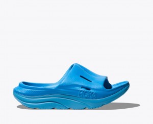 Kids' HOKA Ora Recovery 3 Slides Blue | WNKHI-8136