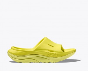 Kids' HOKA Ora Recovery 3 Slides Yellow | WYHGD-7509