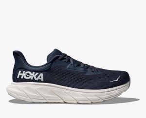 Men's HOKA Arahi 7 Running Shoes Navy / White | ESPMR-1089