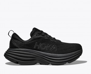 Men's HOKA Bondi 8 Running Shoes Black | DEPJQ-4086