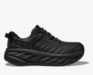 Men's HOKA Bondi SR Running Shoes Black | LKYDT-8537