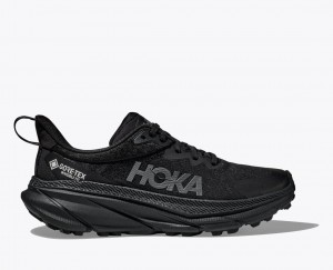 Men's HOKA Challenger 7 GTX Trail Running Shoes Black | NRMDH-2347