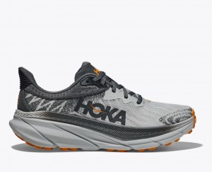 Men's HOKA Challenger 7 Trail Running Shoes Grey / Black | NOLHG-7431