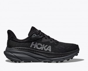 Men's HOKA Challenger 7 Trail Running Shoes Black | UVZNJ-8951