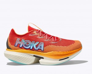 Men's HOKA Cielo X1 Running Shoes Orange / Red | KWYOZ-4798