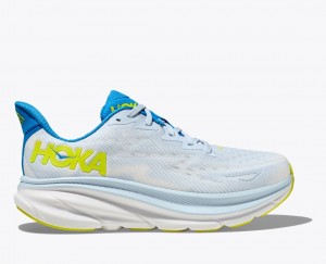 Men's HOKA Clifton 9 Running Shoes Light Blue | PRKHU-9618