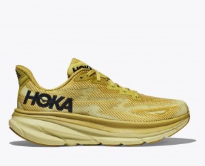 Men's HOKA Clifton 9 Running Shoes Light Khaki | YCPBX-7451