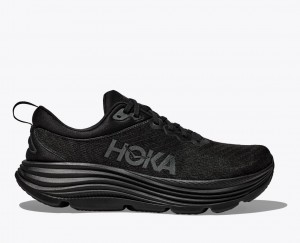 Men's HOKA Gaviota 5 Running Shoes Black | TQARU-9120