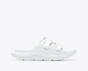 Men's HOKA Ora Luxe Slide White | MDNSC-9180