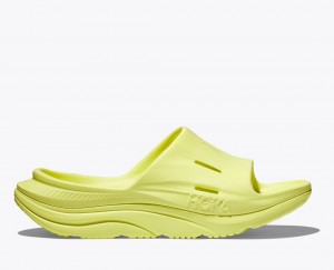 Men's HOKA Ora Recovery 3 Slide Light Green | OMDHU-2075