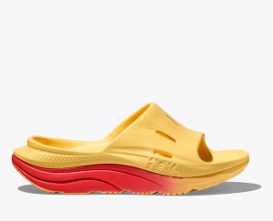 Men's HOKA Ora Recovery 3 Slide Orange / Red | PQKFU-9718