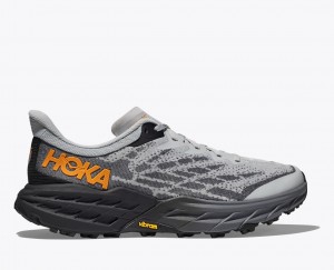 Men's HOKA Speedgoat 5 Trail Running Shoes Grey / Black | WBJFL-6095