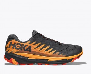 Men's HOKA Torrent 3 Trail Running Shoes Black / Orange | KBJPX-9685