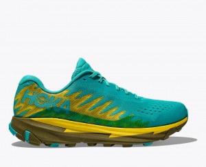 Men's HOKA Torrent 3 Trail Running Shoes Turquoise / Yellow | CYLKS-6192