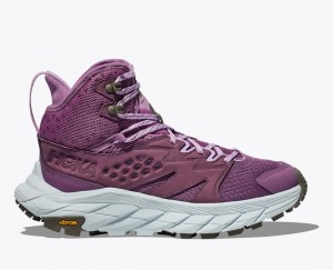 Women's HOKA Anacapa Breeze Mid Hiking Boots Pink | IKPHW-5604