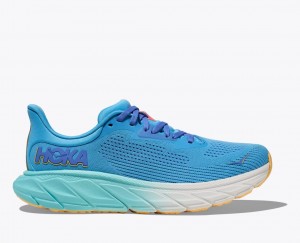 Women's HOKA Arahi 7 Running Shoes Blue | FQNGE-1075