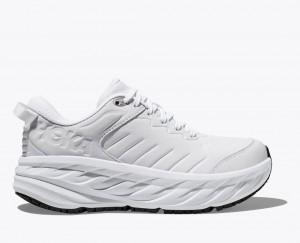 Women's HOKA Bondi SR Running Shoes White | ACFLR-0895