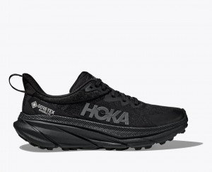 Women's HOKA Challenger 7 GTX Trail Running Shoes Black | KMSIQ-9815