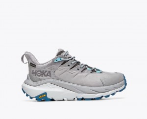 Women's HOKA Kaha 2 Low GTX Hiking Shoes Grey | TWZBG-2871