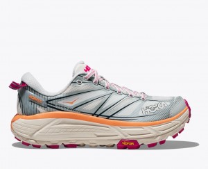 Women's HOKA Mafate Speed 2 Sneakers White / Grey / Orange | DICGU-8452