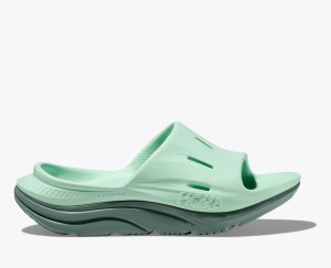 Women's HOKA Ora Recovery 3 Slide Mint | HBKTJ-9613