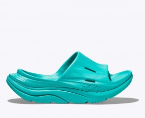 Women's HOKA Ora Recovery 3 Slide Turquoise | DKFXB-3809