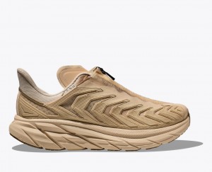 Women's HOKA Project Clifton Sneakers Beige | VUTCY-3085