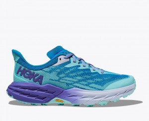 Women's HOKA Speedgoat 5 Trail Running Shoes Blue / Purple | TQYCF-2837