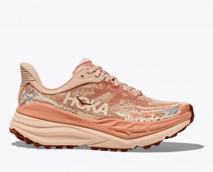 Women's HOKA Stinson 7 Trail Running Shoes Beige | SQVOC-2138