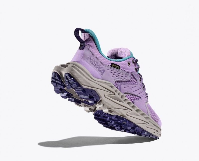 Kids' HOKA Anacapa 2 Low GTX Hiking Shoes Light Purple | LZTKA-1647