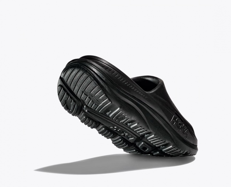 Kids' HOKA Ora Recovery 3 Slides Black | ZJAWR-1890