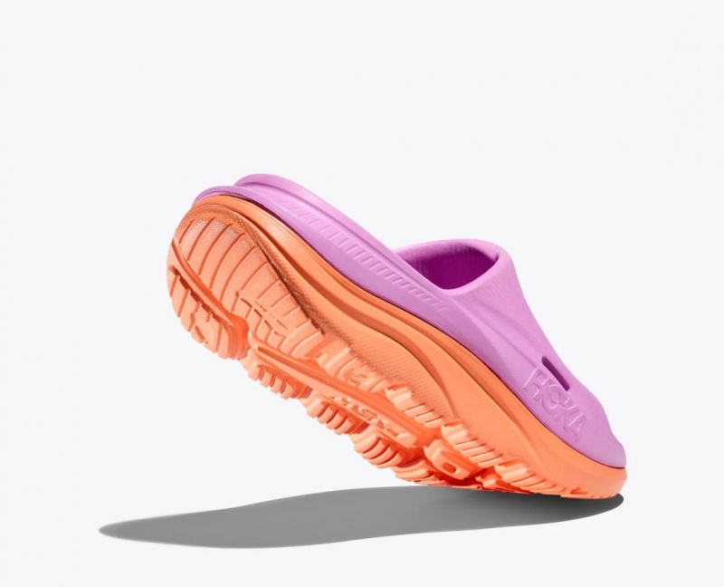 Kids' HOKA Ora Recovery 3 Slides Pink / Orange | SIGFW-0239