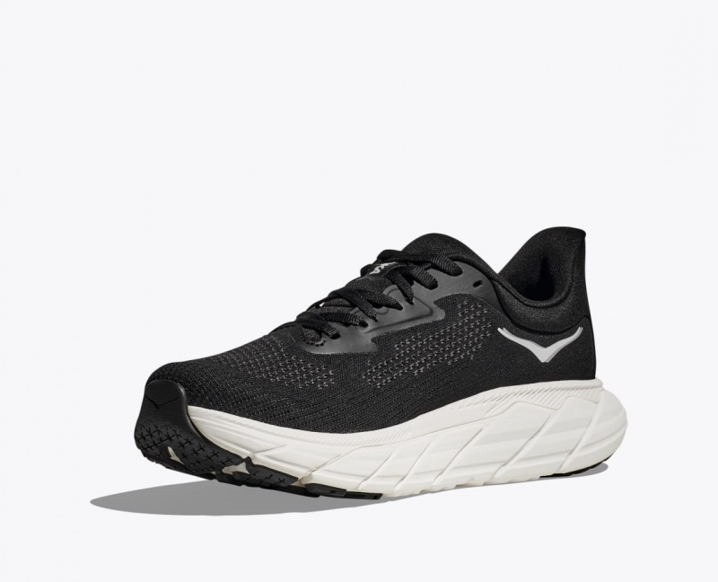 Men's HOKA Arahi 7 Running Shoes Black / White | FNVCE-0481