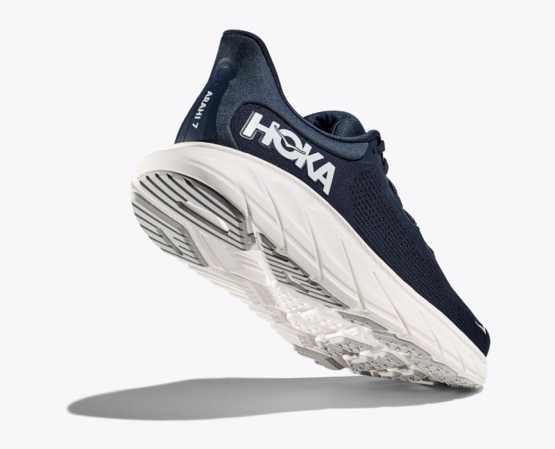 Men's HOKA Arahi 7 Running Shoes Navy / White | ESPMR-1089