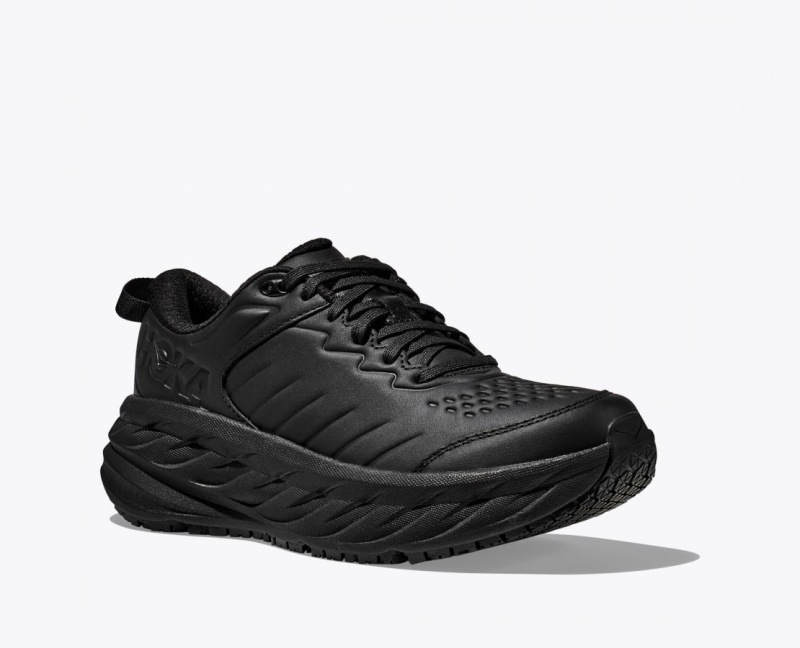 Men's HOKA Bondi SR Running Shoes Black | LKYDT-8537