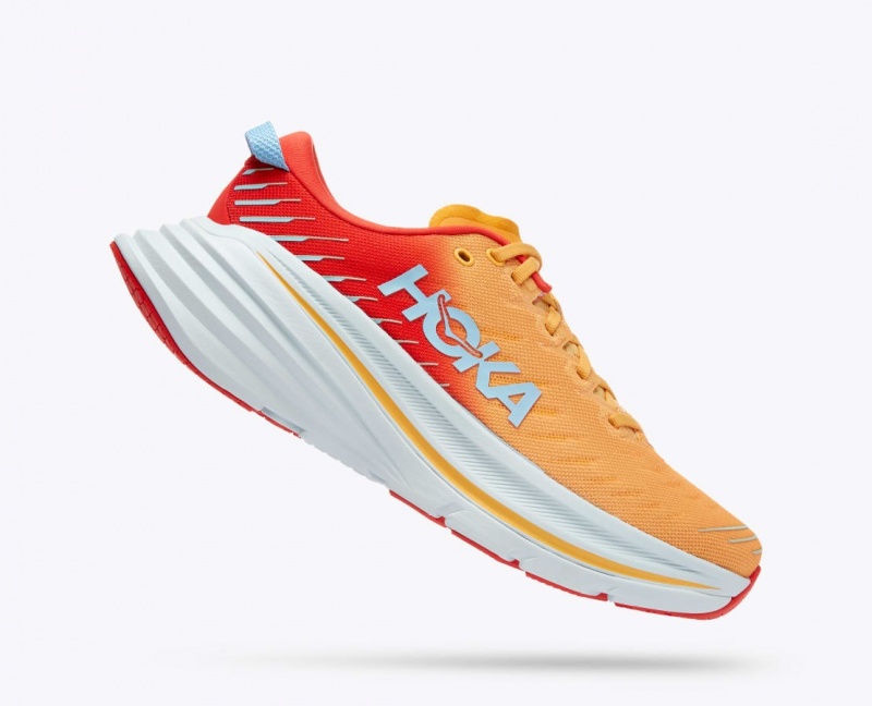 Men's HOKA Bondi X Running Shoes Orange / Red | XCAKB-6392