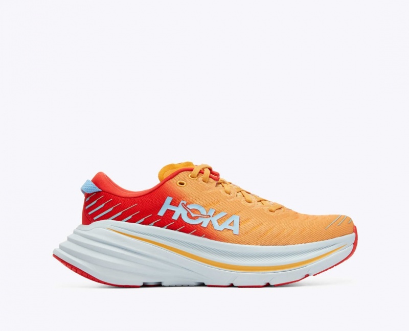 Men\'s HOKA Bondi X Running Shoes Orange / Red | XCAKB-6392