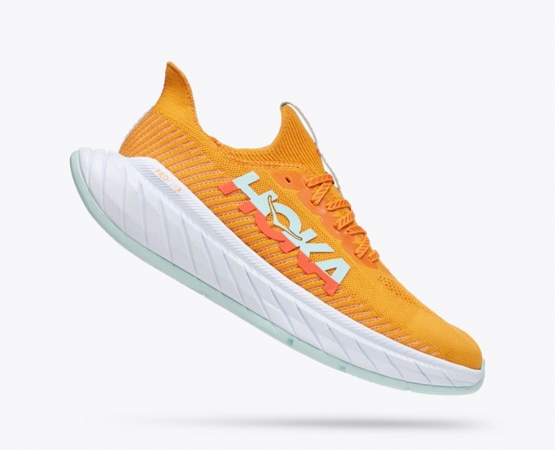 Men's HOKA Carbon X 3 Running Shoes Orange / Coral | BSWDI-9310