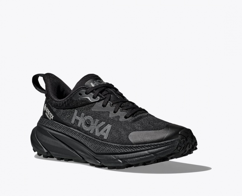 Men's HOKA Challenger 7 GTX Trail Running Shoes Black | NRMDH-2347