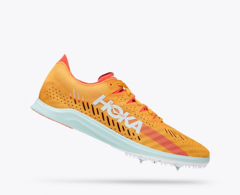 Men's HOKA Cielo X LD Track Spikes Orange | ISMCV-6310