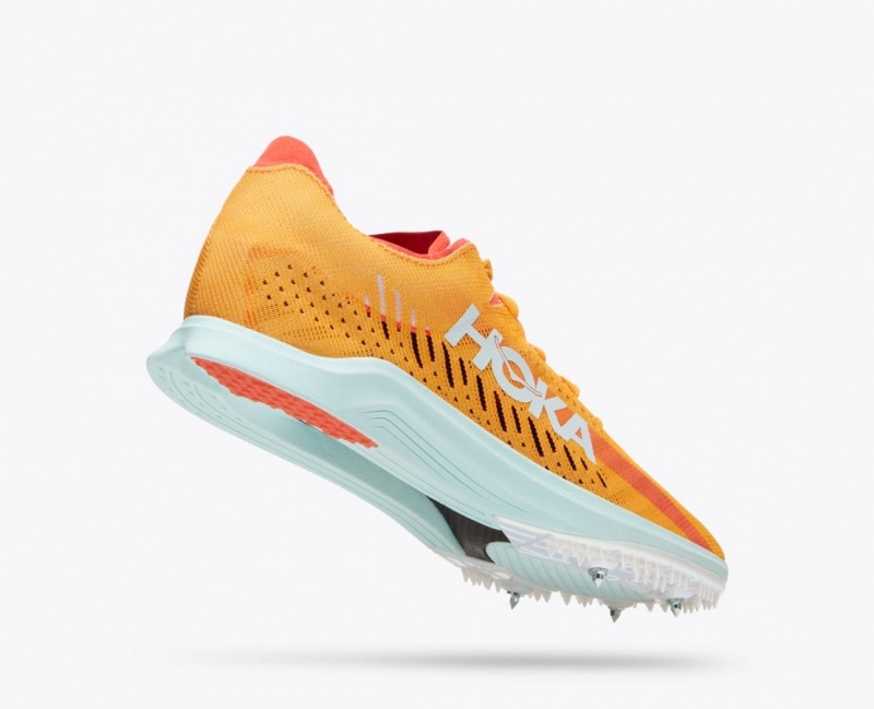 Men's HOKA Cielo X LD Track Spikes Orange | ISMCV-6310