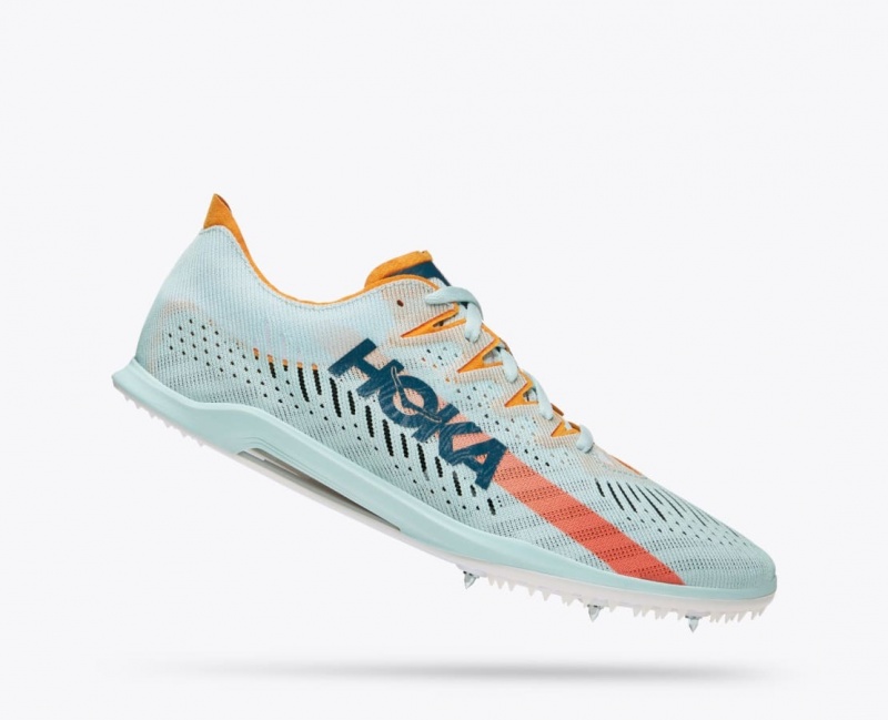 Men's HOKA Cielo X MD Track Spikes Light Turquoise | LYROD-8437