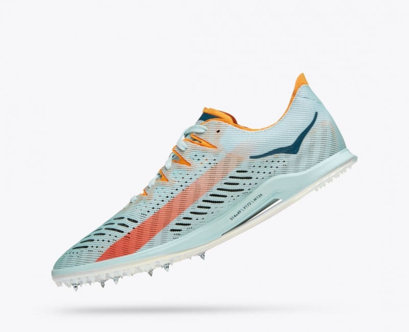 Men's HOKA Cielo X MD Track Spikes Light Turquoise | LYROD-8437