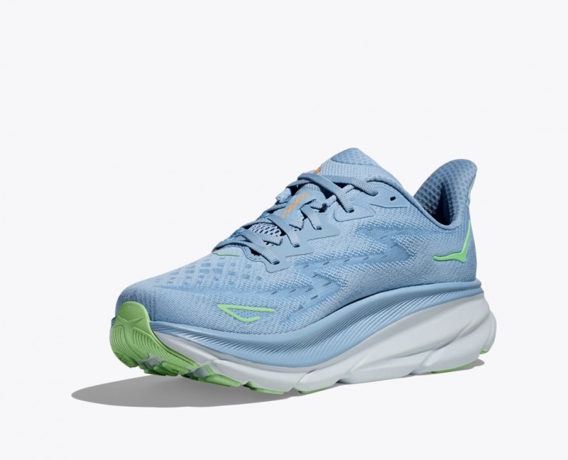 Men's HOKA Clifton 9 Running Shoes Blue | RYPMI-9517