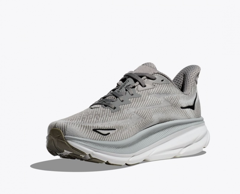 Men's HOKA Clifton 9 Running Shoes Grey | AKEPO-7638