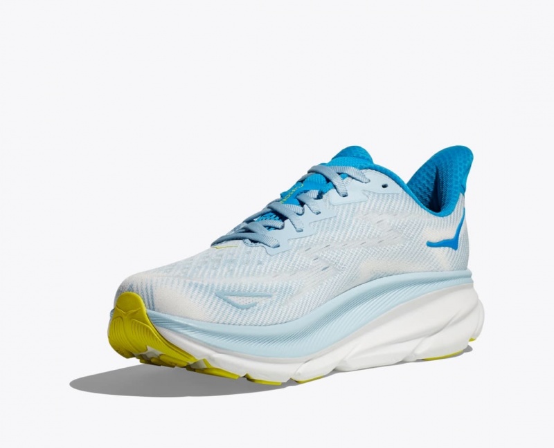 Men's HOKA Clifton 9 Running Shoes Light Blue | PRKHU-9618