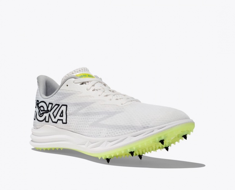 Men's HOKA Crescendo MD Track Spikes White | EBHRX-7268