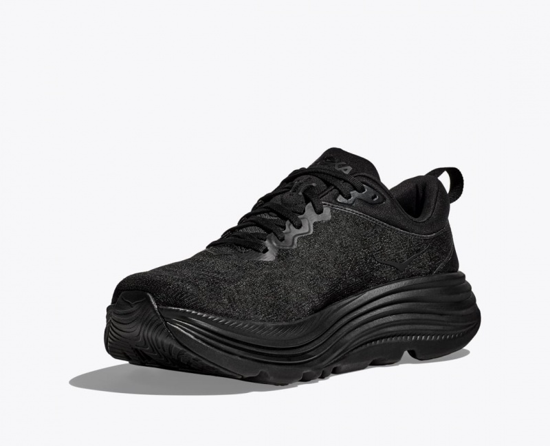 Men's HOKA Gaviota 5 Running Shoes Black | TQARU-9120